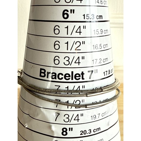 Silver-Tone Multi-Strand Snake Chain Bracelet With Lobster Clasp 7 Inches Adjust - Picture 3 of 3